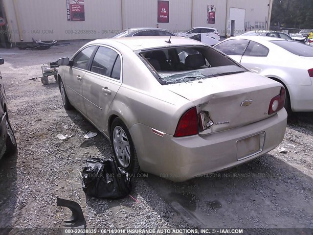 1G1ZG57B49F241733 - 2009 CHEVROLET MALIBU LS GOLD photo 3