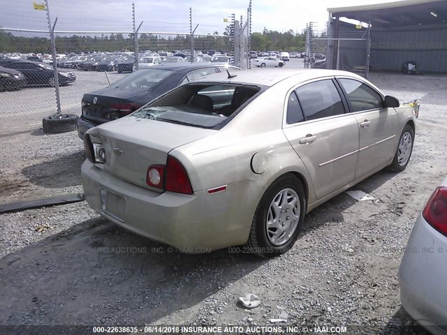 1G1ZG57B49F241733 - 2009 CHEVROLET MALIBU LS GOLD photo 4