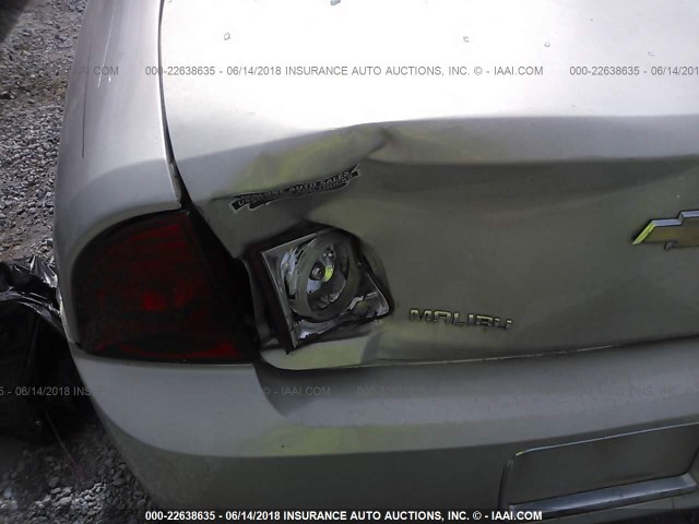 1G1ZG57B49F241733 - 2009 CHEVROLET MALIBU LS GOLD photo 6