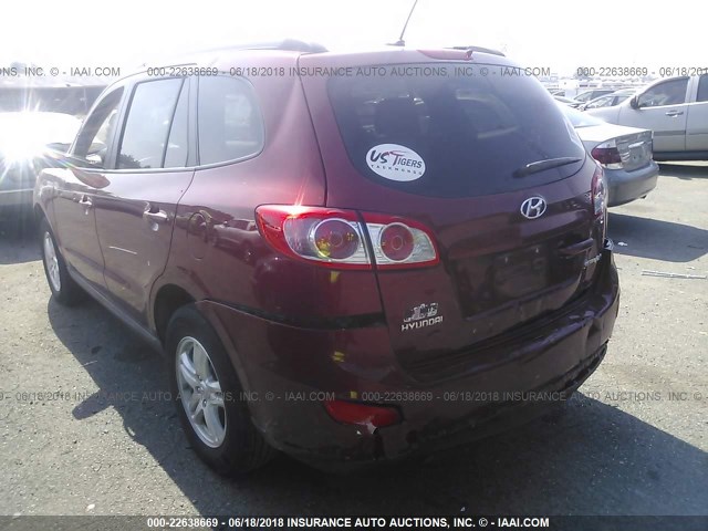 5NMSG3AB1AH391246 - 2010 HYUNDAI SANTA FE GLS RED photo 3