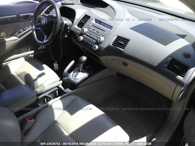 19XFA16989E002635 - 2009 HONDA CIVIC EXL წითელი ფოტო 5