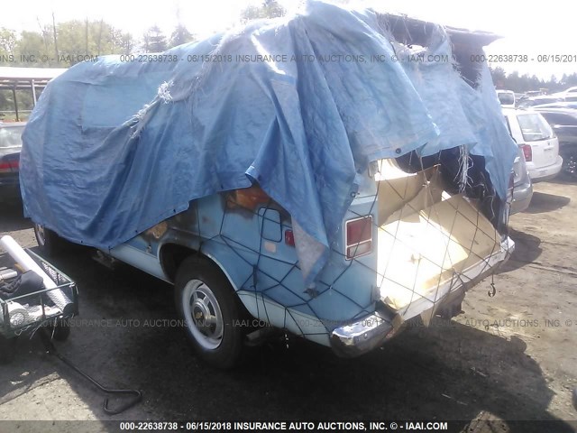 0000CGL357U138129 - 1977 CHEVY VAN  BLUE photo 3