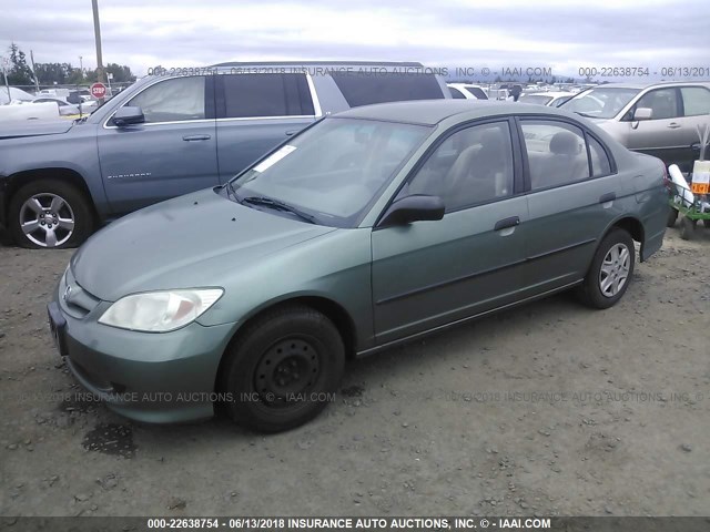 2HGES16394H585543 - 2004 HONDA CIVIC DX VP GREEN photo 2