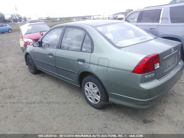 2HGES16394H585543 - 2004 HONDA CIVIC DX VP GREEN photo 3