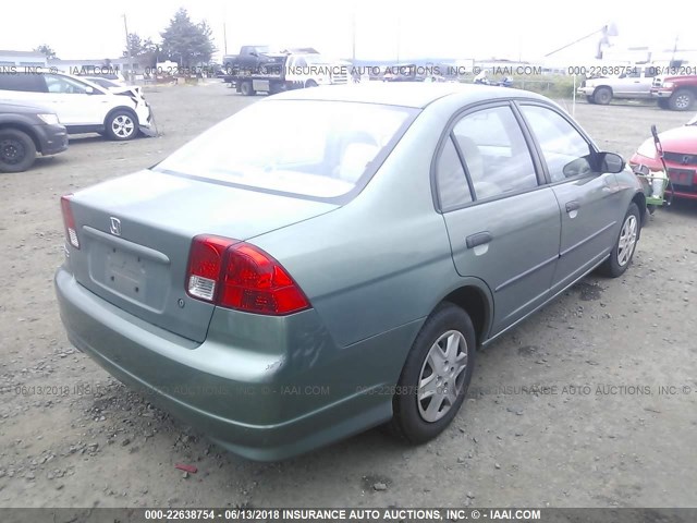 2HGES16394H585543 - 2004 HONDA CIVIC DX VP GREEN photo 4