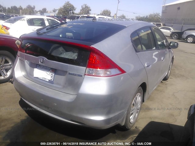 JHMZE2H54AS006974 - 2010 HONDA INSIGHT LX SILVER photo 4