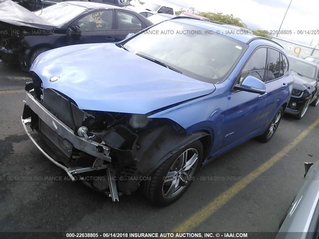 WBXHT3C34G5E48617 - 2016 BMW X1 XDRIVE28I BLUE photo 2