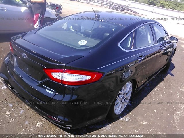 3FA6P0D99ER127888 - 2014 FORD FUSION TITANIUM BLACK photo 4