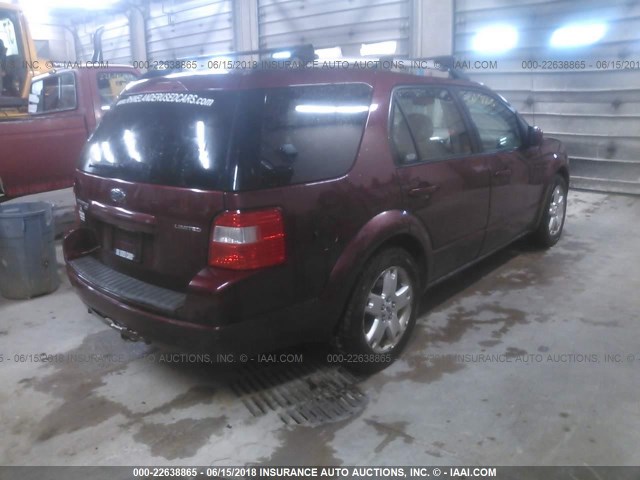 1FMDK06125GA61324 - 2005 FORD FREESTYLE LIMITED RED photo 4