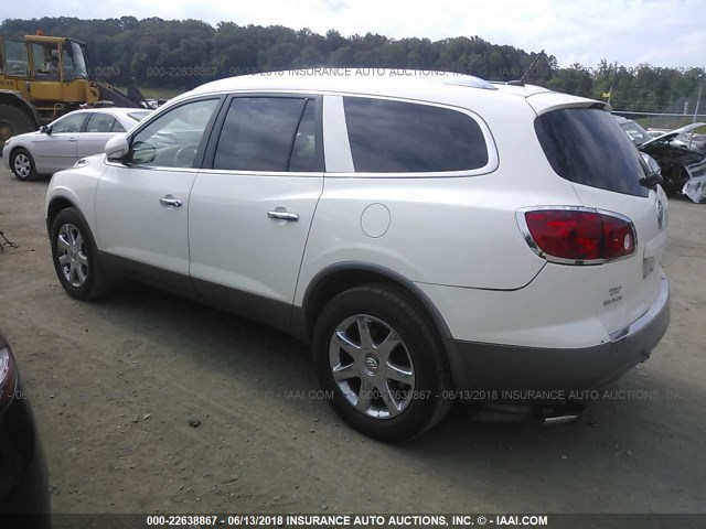 5GALRBED4AJ105194 - 2010 BUICK ENCLAVE CXL WHITE photo 3