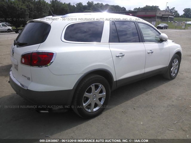 5GALRBED4AJ105194 - 2010 BUICK ENCLAVE CXL WHITE photo 4