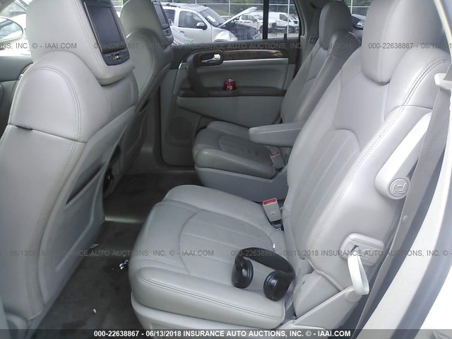 5GALRBED4AJ105194 - 2010 BUICK ENCLAVE CXL WHITE photo 8