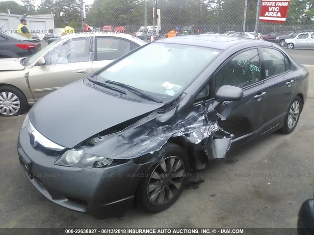 2HGFA1F96AH511116 - 2010 HONDA CIVIC EXL GRAY photo 2