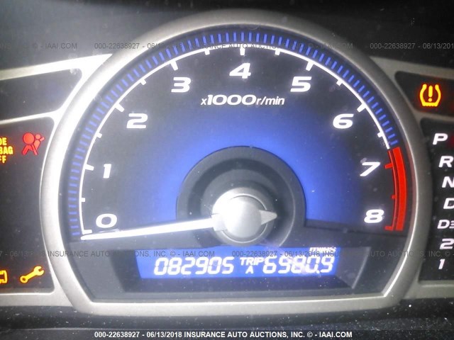 2HGFA1F96AH511116 - 2010 HONDA CIVIC EXL GRAY photo 7