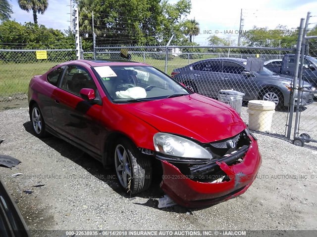 JH4DC53055S015637 - 2005 ACURA RSX TYPE-S RED photo 1