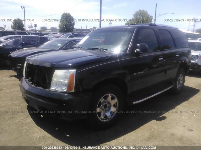 1GYEK63N02R197061 - 2002 CADILLAC ESCALADE LUXURY BLACK photo 2