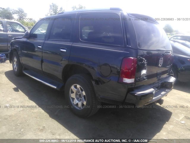 1GYEK63N02R197061 - 2002 CADILLAC ESCALADE LUXURY შავი ფოტო 3