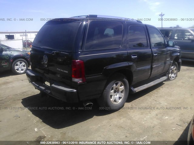 1GYEK63N02R197061 - 2002 CADILLAC ESCALADE LUXURY შავი ფოტო 4