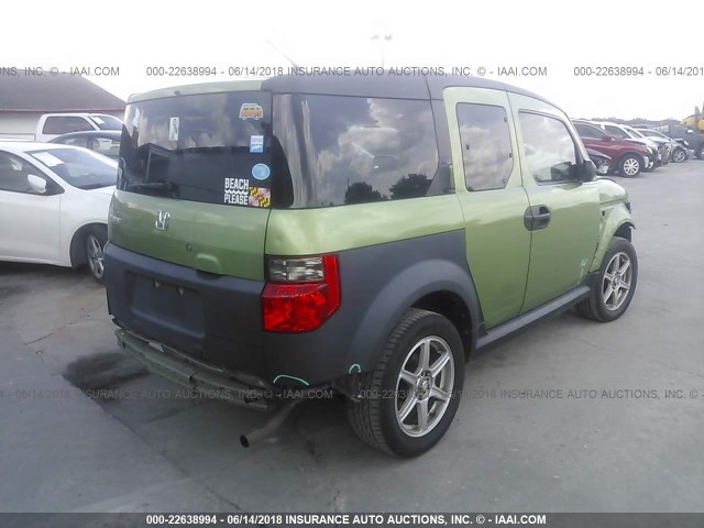 5J6YH18398L009784 - 2008 HONDA ELEMENT LX GREEN photo 4