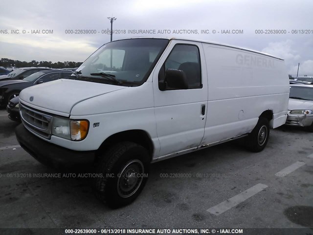 1FTSS34L21HA09617 - 2001 FORD ECONOLINE E350 SUPER DUTY VAN WHITE photo 2