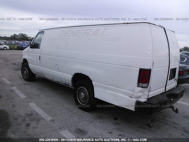 1FTSS34L21HA09617 - 2001 FORD ECONOLINE E350 SUPER DUTY VAN WHITE photo 3