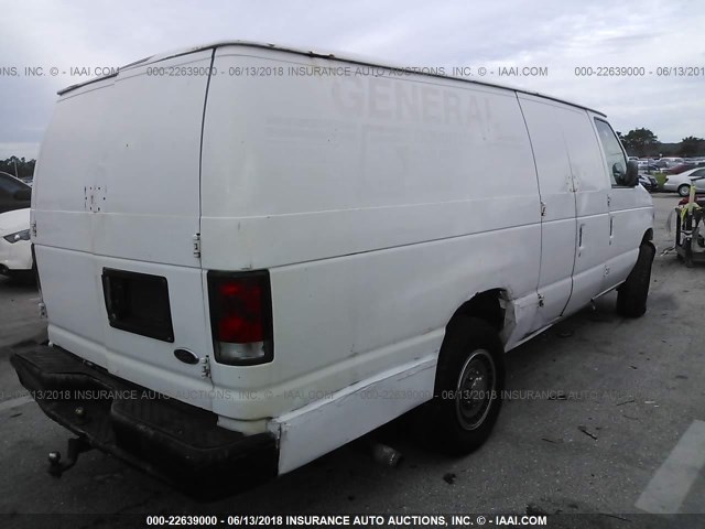 1FTSS34L21HA09617 - 2001 FORD ECONOLINE E350 SUPER DUTY VAN WHITE photo 4