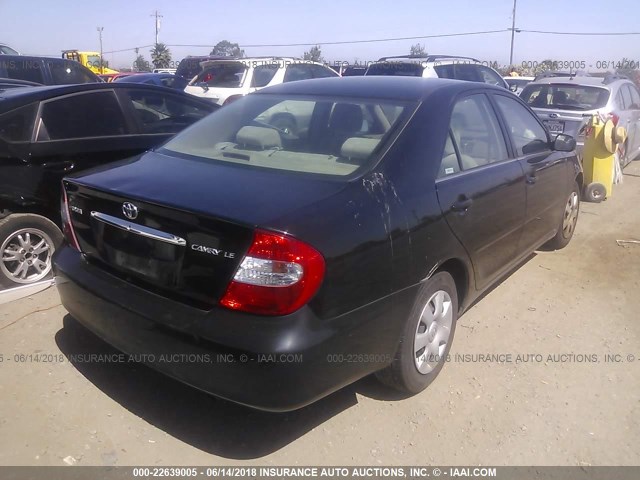 4T1BE30KX3U248827 - 2003 TOYOTA CAMRY LE/XLE/SE 黑色 照片 4