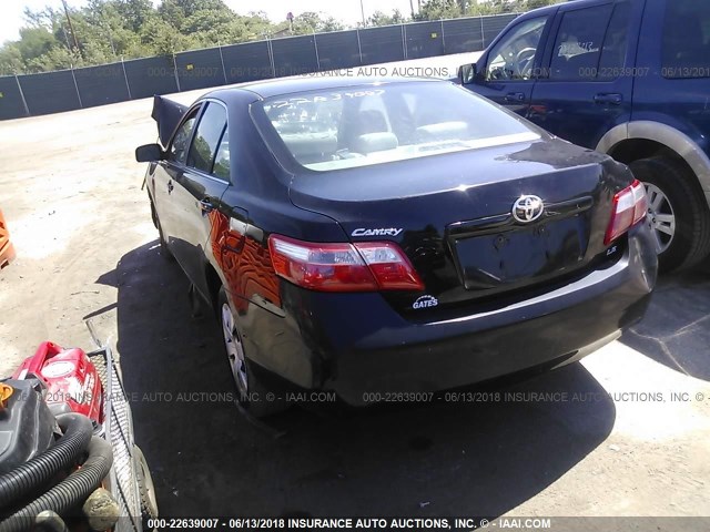 4T1BE46K68U232208 - 2008 TOYOTA CAMRY CE/LE/XLE/SE BLACK photo 3