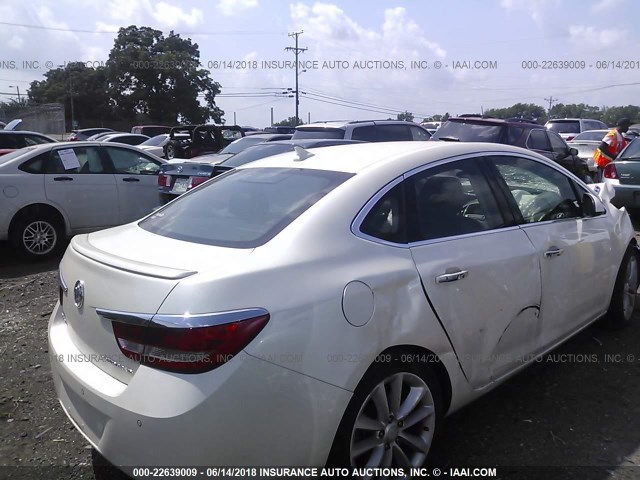 1G4PS5SK0E4102169 - 2014 BUICK VERANO WHITE photo 4