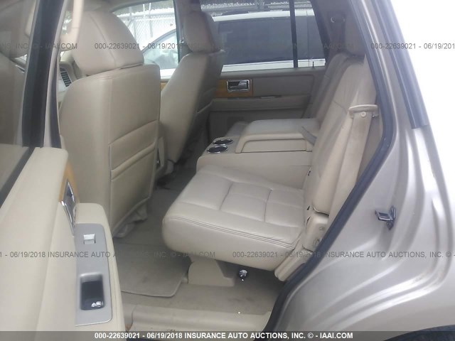 5LMFU27517LJ09077 - 2007 LINCOLN NAVIGATOR BEIGE photo 8