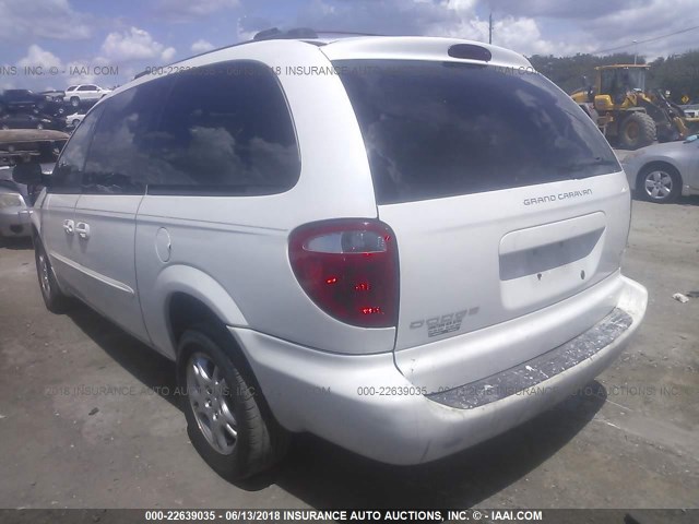 2D4GP74L43R115902 - 2003 DODGE GRAND CARAVAN EX WHITE photo 3