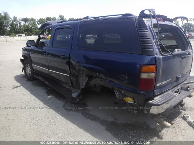 3GNFK16Z92G246406 - 2002 CHEVROLET SUBURBAN K1500 Dark Blue photo 3