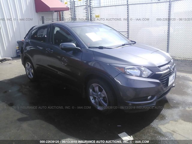 3CZRU6H52GM744375 - 2016 HONDA HR-V EX GRAY photo 1