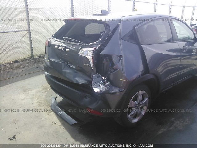 3CZRU6H52GM744375 - 2016 HONDA HR-V EX GRAY photo 6