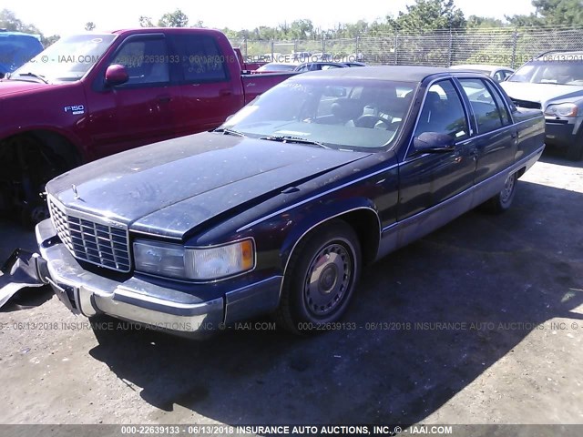 1G6DW52P5TR702678 - 1996 CADILLAC FLEETWOOD BROUGHAM BLUE photo 2