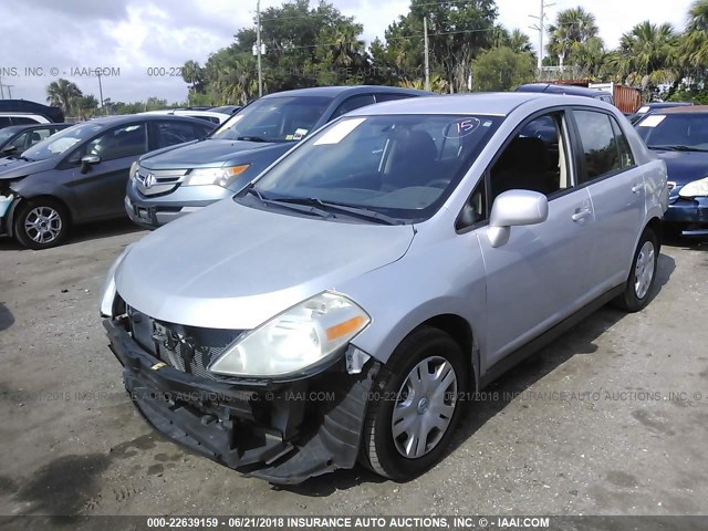 3N1BC1AP0AL464687 - 2010 NISSAN VERSA S/SL SILVER photo 2