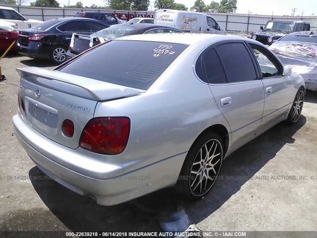 JT8BL69S820011286 - 2002 LEXUS GS 430 SILVER photo 4