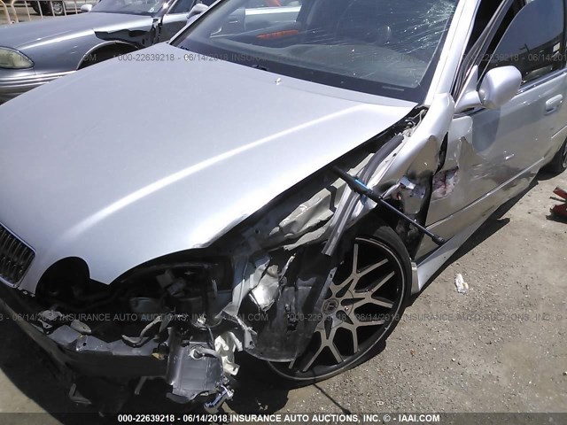 JT8BL69S820011286 - 2002 LEXUS GS 430 SILVER photo 6