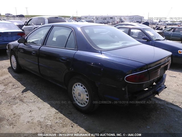 2G4WS52J631259569 - 2003 BUICK CENTURY CUSTOM BLUE photo 3