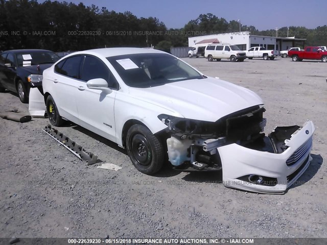 3FA6P0LU2FR228424 - 2015 FORD FUSION SE HYBRID WHITE photo 1