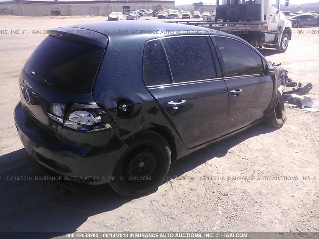 WVWDB7AJ5CW315857 - 2012 VOLKSWAGEN GOLF Dark Blue photo 4