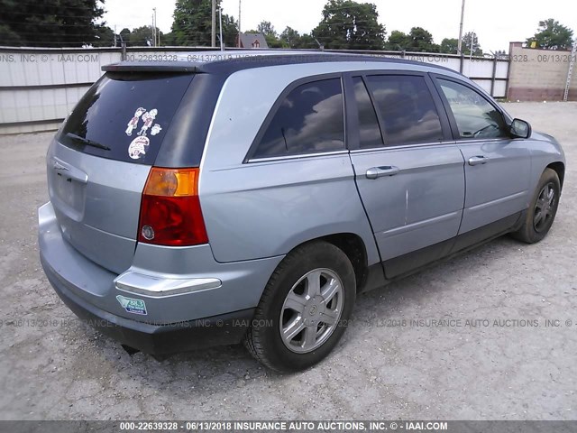 2C4GM68455R658603 - 2005 CHRYSLER PACIFICA TOURING Light Blue photo 4