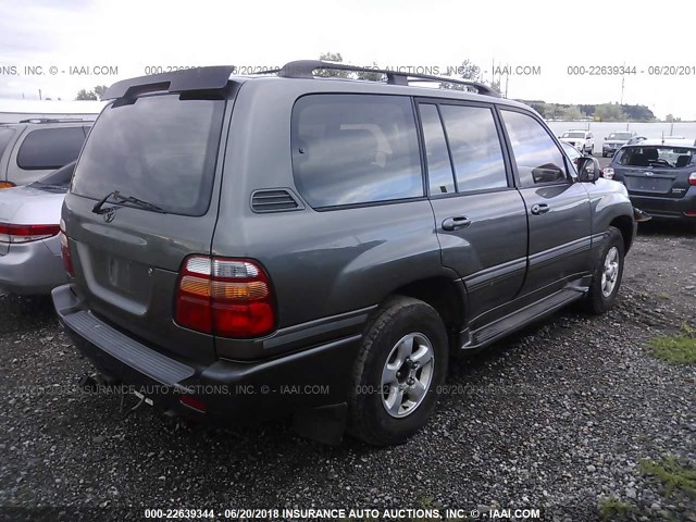 JT3HT05J0Y0105374 - 2000 TOYOTA LAND CRUISER  GRAY photo 4