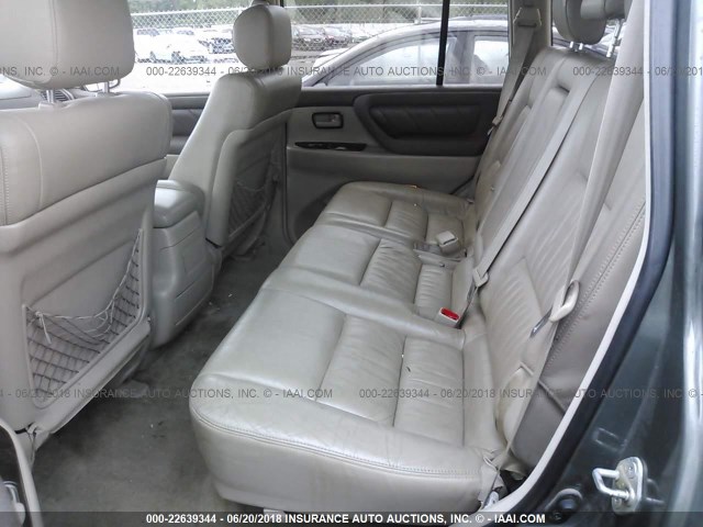 JT3HT05J0Y0105374 - 2000 TOYOTA LAND CRUISER  GRAY photo 8