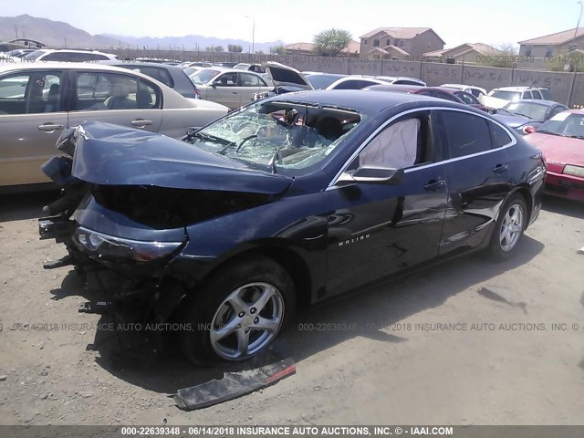1G1ZB5ST7GF351056 - 2016 CHEVROLET MALIBU LS BLUE photo 2