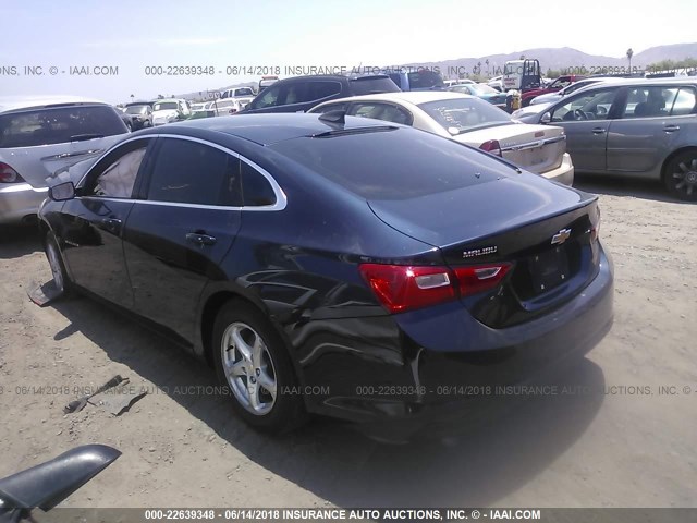 1G1ZB5ST7GF351056 - 2016 CHEVROLET MALIBU LS BLUE photo 3