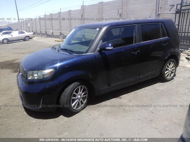JTLKE50E181041380 - 2008 TOYOTA SCION XB ლურჯი ფოტო 2