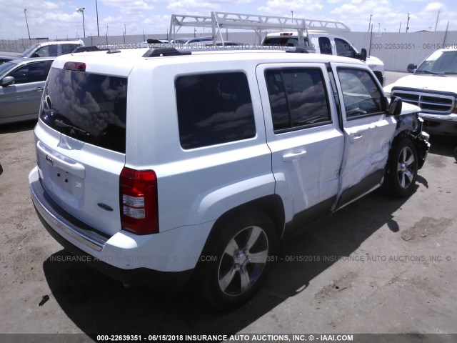 1C4NJPFA9GD601812 - 2016 JEEP PATRIOT LATITUDE WHITE photo 4