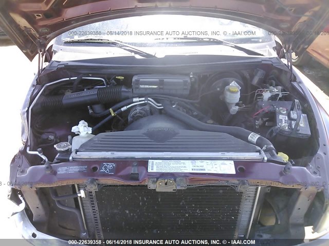 1B7HC16X4YS581829 - 2000 DODGE RAM 1500 MAROON photo 10