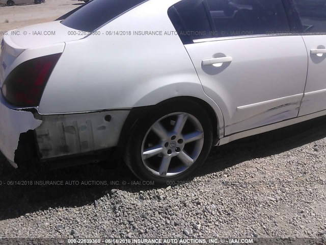 1N4BA41E05C814829 - 2005 NISSAN MAXIMA SE/SL WHITE photo 6